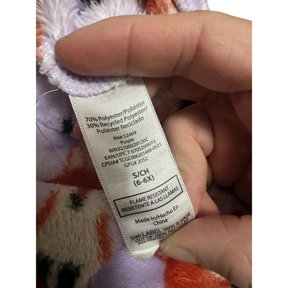 Wonder Nation Purple Fox Pajama Pants Kids Size S 6-6X Flame Resistant Sleepwear